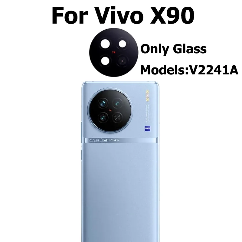 For Vivo X90 Pro Plus Back Camera Glass Lens With Adhesive Sticker Camera Protector Replacement Parts