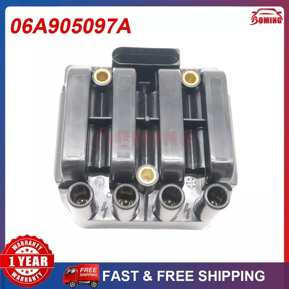 

New Ignition Coil 06A905097A For Volkswagen Bora Jetta Beetle Golf Clasico CADDY III 2.0L Skoda Octavia 06A905097 UF484