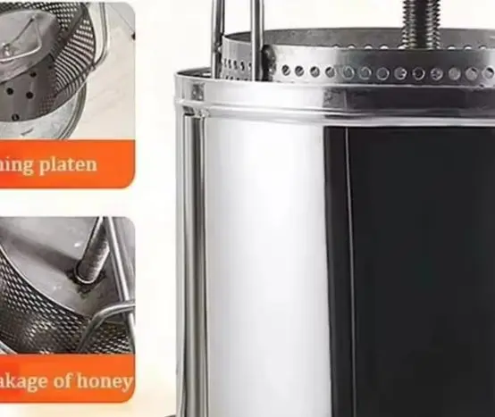 Stainless Steel Manual Honey Extractor Press Machine Beekeeping Tool Grape Juice Squeezing Honey Filter