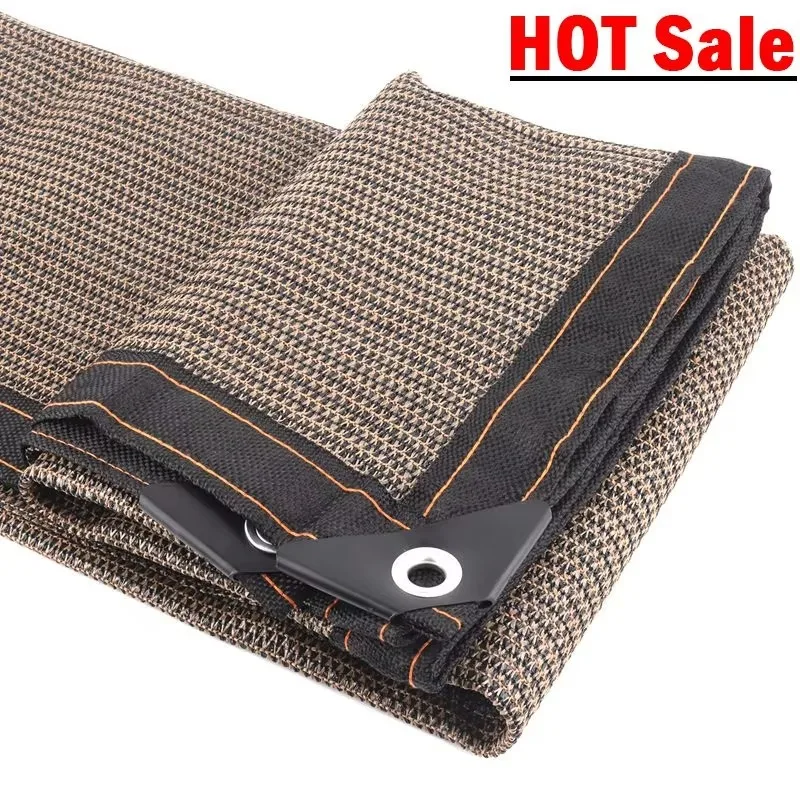 Rectangular HDPE sunshade sail outdoor privacy mesh for camping pergolas, balcony fences, gardens, swimming pools, and awnings