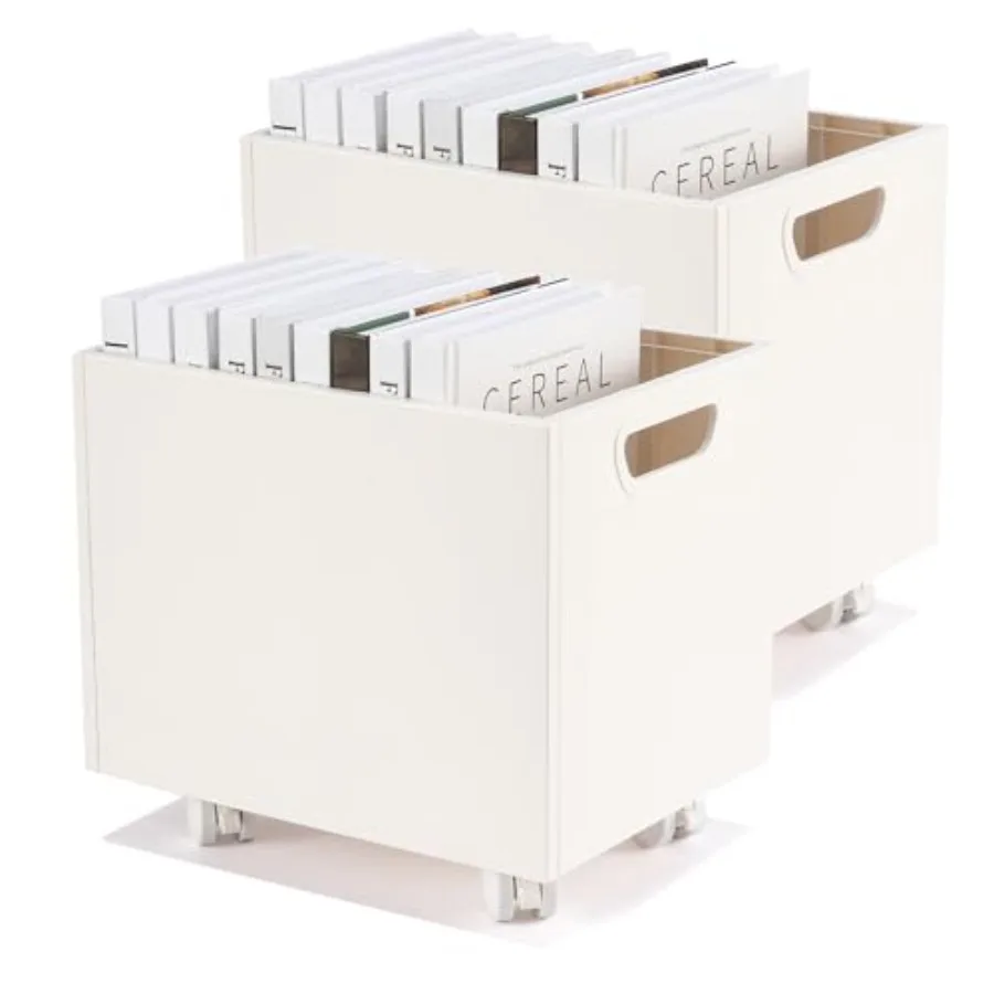 

File Box Rolling File Organizer with Wheels Stackable Storage File Boxes Portable Letter File Folder Box Book Box Document Orga