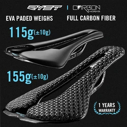 RYET Carbon 3D Printed Bike Saddle Ultralight Road MTB Seat Parts Racing 7x9mm 115g/155g Seating Cushion Cycling Bicycle Parts