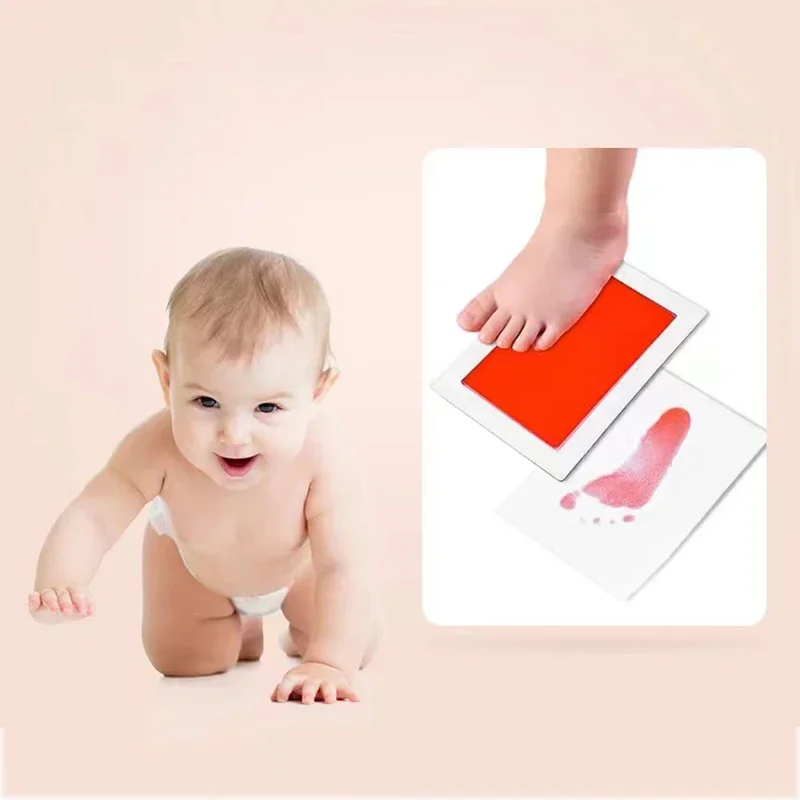 Baby Footprints Safe Non-Toxic Handprint Footprint Imprint Ink Pads Kits For Babies Paw Print Newborn Infant Souvenirs And Gifts