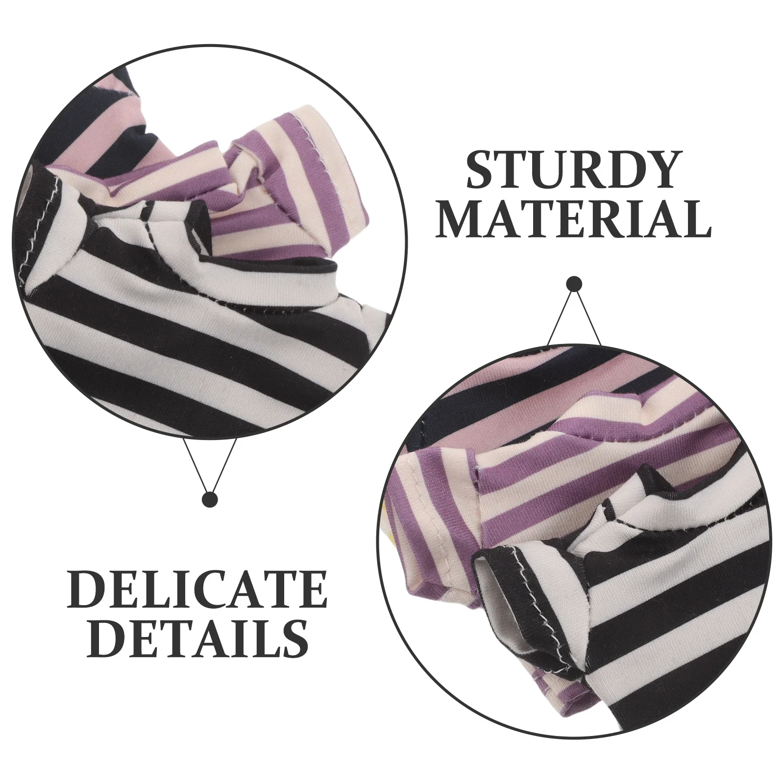 8 szt. Zestaw ubranek dla zwierząt 10,5x5,5 cm Bawełniane koszulki w paski dla pluszowych misiów Akcesoria do samodzielnego tworzenia strojów Ubrania na urodziny i Boże Narodzenie