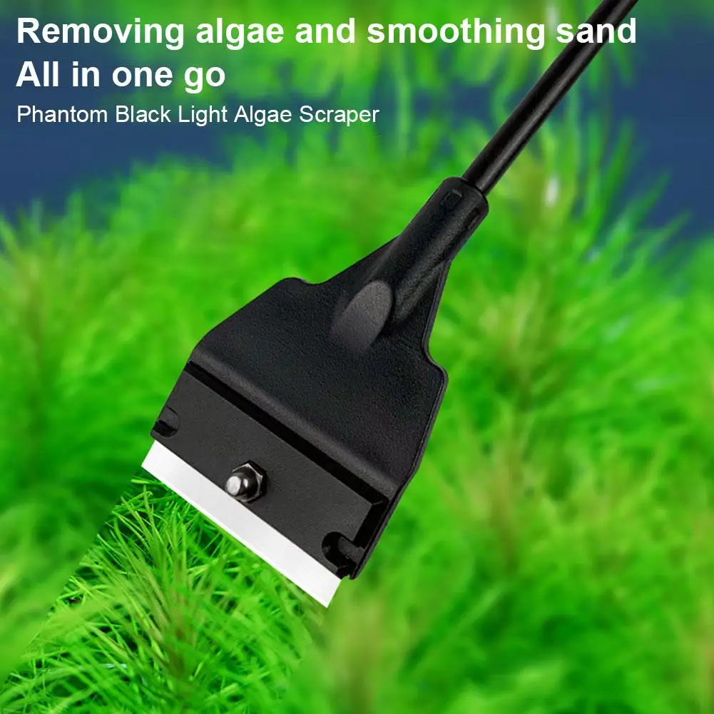 Fish Tank Cleaning Scraper Removes Algae Without Dead Removable Five Replaceable Heads Corrosion-resistant Aluminum Alloy E H7G9