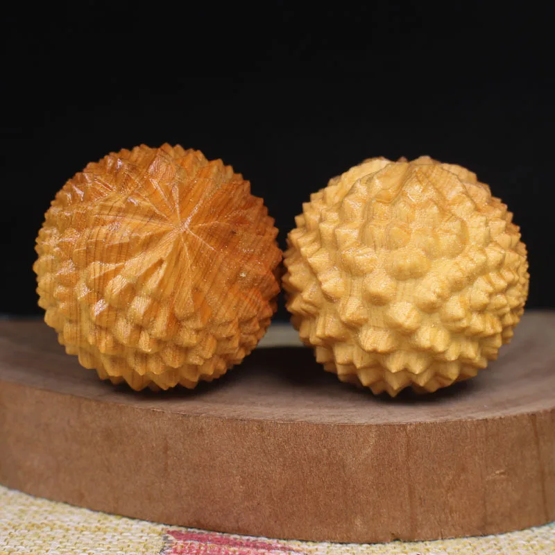 1pcs 마사지 Massage Relax Muscle Durian Thorn Wood Health Ball Hand Fitness Stimulating Acupoints Foot Body Massage Healthcare Ball