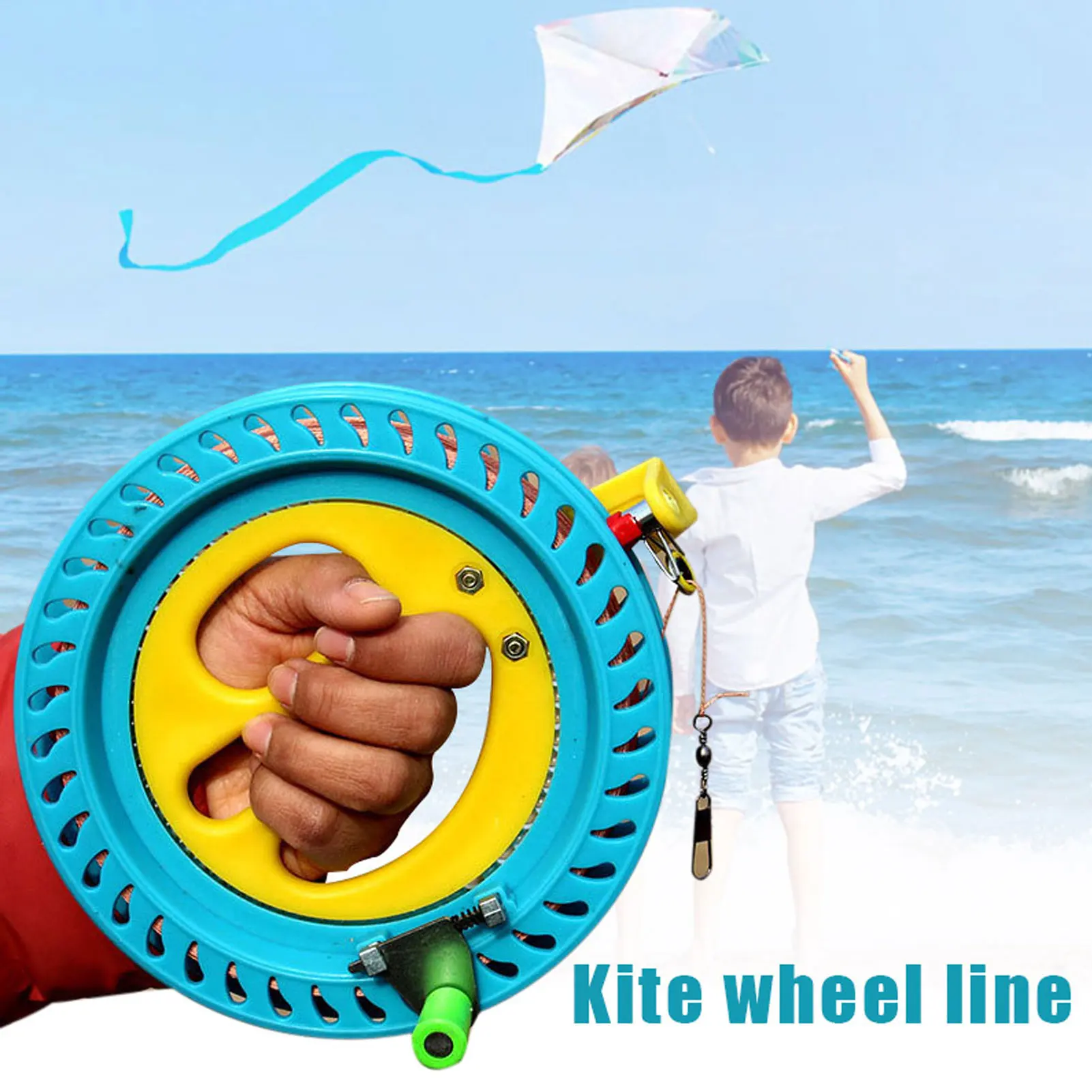 Wiel Plastic Kite Line Reel Twisted String Kronkelende Reel Grip Wiel Gladde Rotatie Kogellager Tool EIG88
