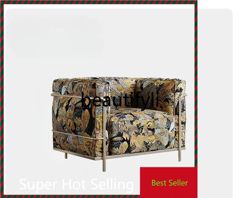 

A71 Modern light luxury living room creative lazy fabric sofa upholstered furniture