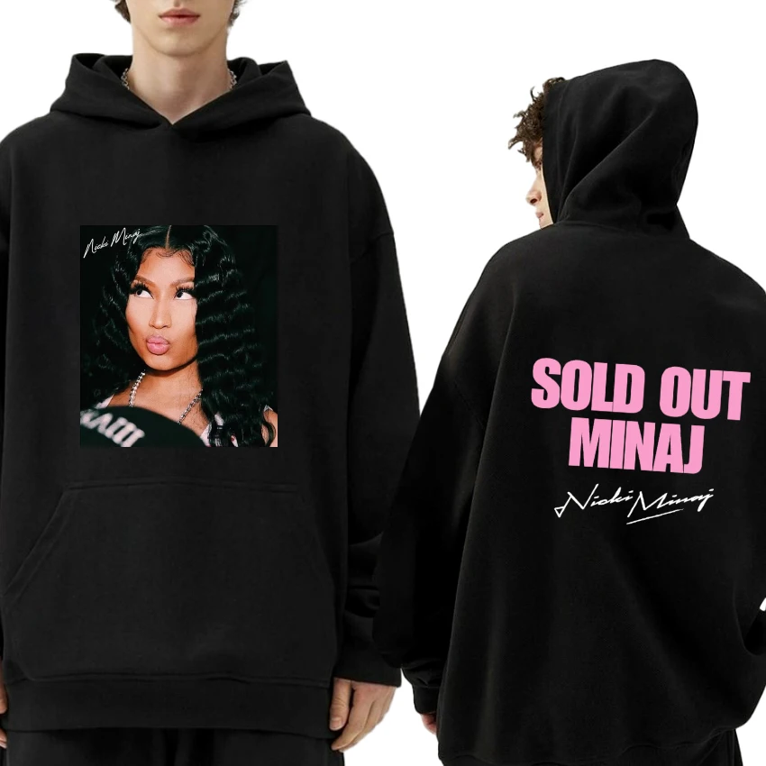 

Hot rapper Nicki Minaj Pink Friday Album Printed Hoodie 2024 Men Women Fashion hip hop streetwear Unisex Fleece Long sleeve Tops