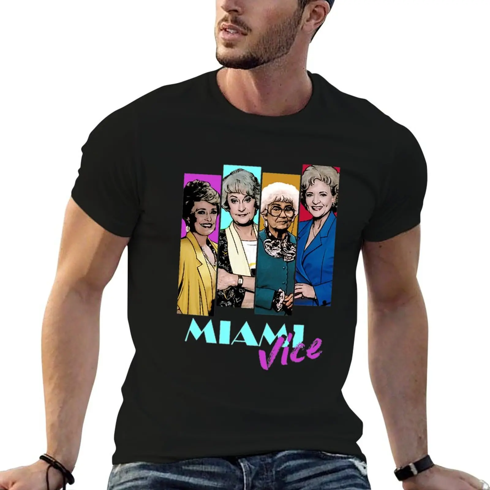 Golden Girls Miami Vice T-Shirt boys animal print cute tops anime stuff mens t shirts casual stylish