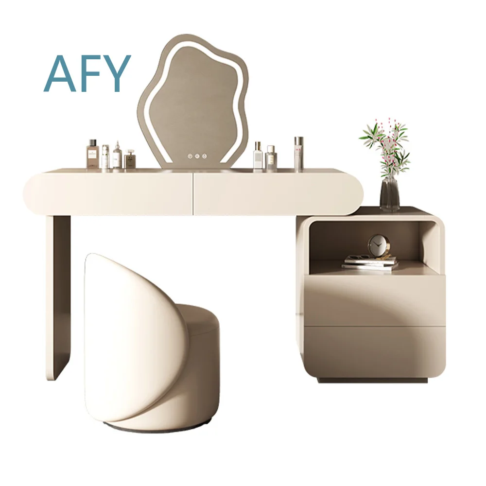 High Sense Bedroom Modern Storage Cabinet Solid Wood Dressing Table Luxury Design Vanity Makeup Table for Home Office Bedroom