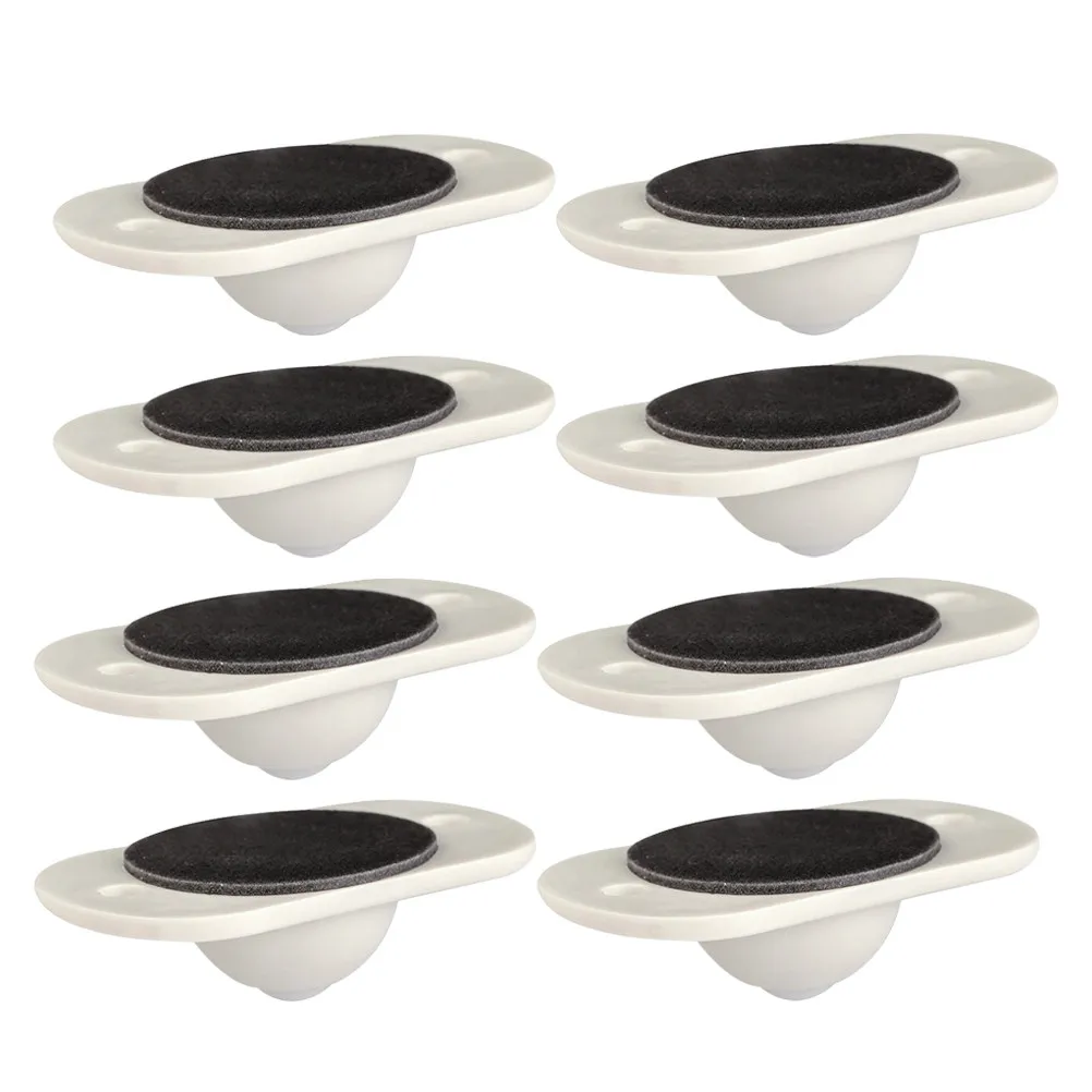 8Pcs Reliable Sticky Casters for Storage Boxes Trash Cans Easy Attach Bottom Wheels Heavy Duty Smooth Roll Universal Swivel