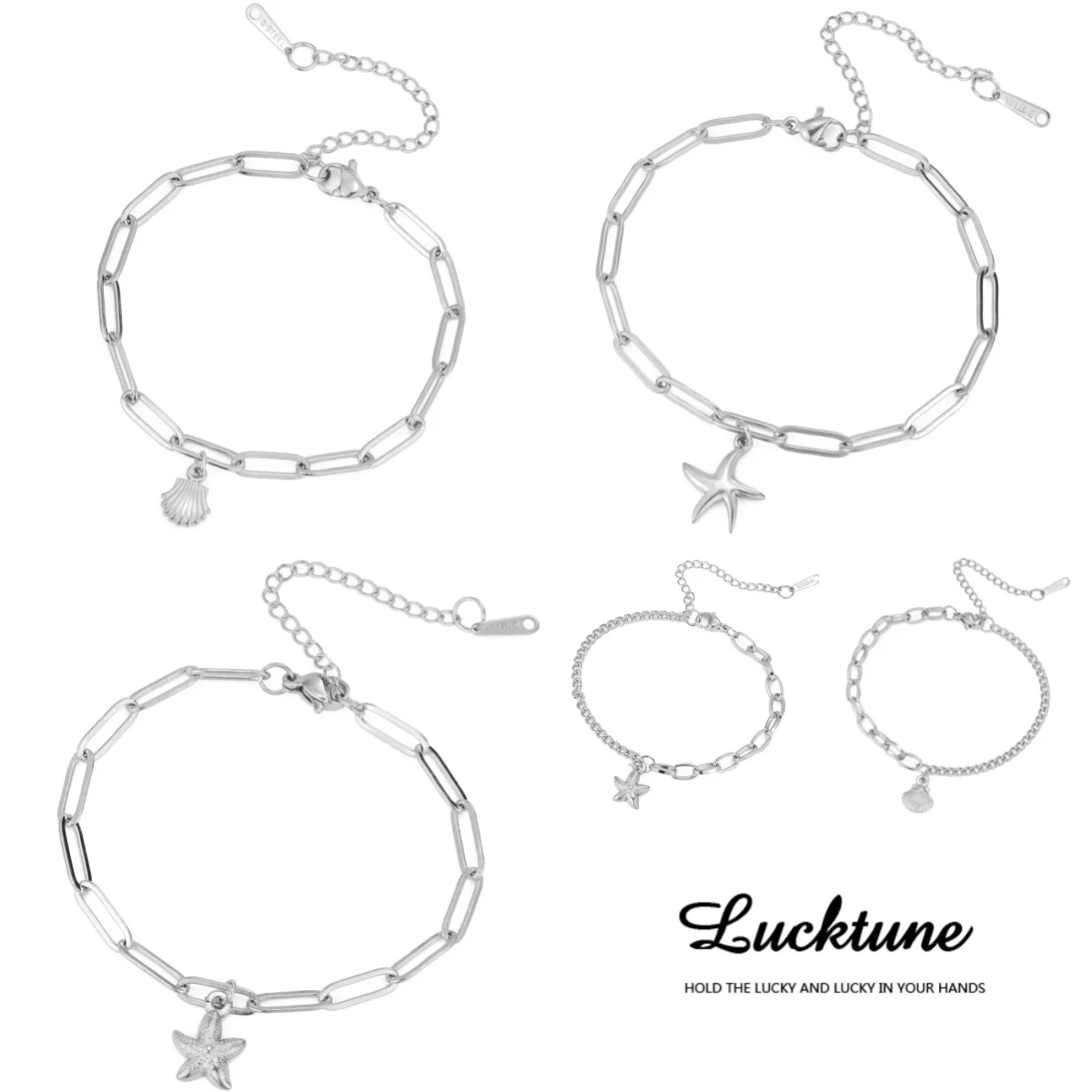 سوار بقشرة نجم البحر بوهيمي للنساء ، الفولاذ المقاوم للصدأ ، الصيف ، المحيط ، الشاطئ ، قلادة ، مجوهرات ، هدية حفلات