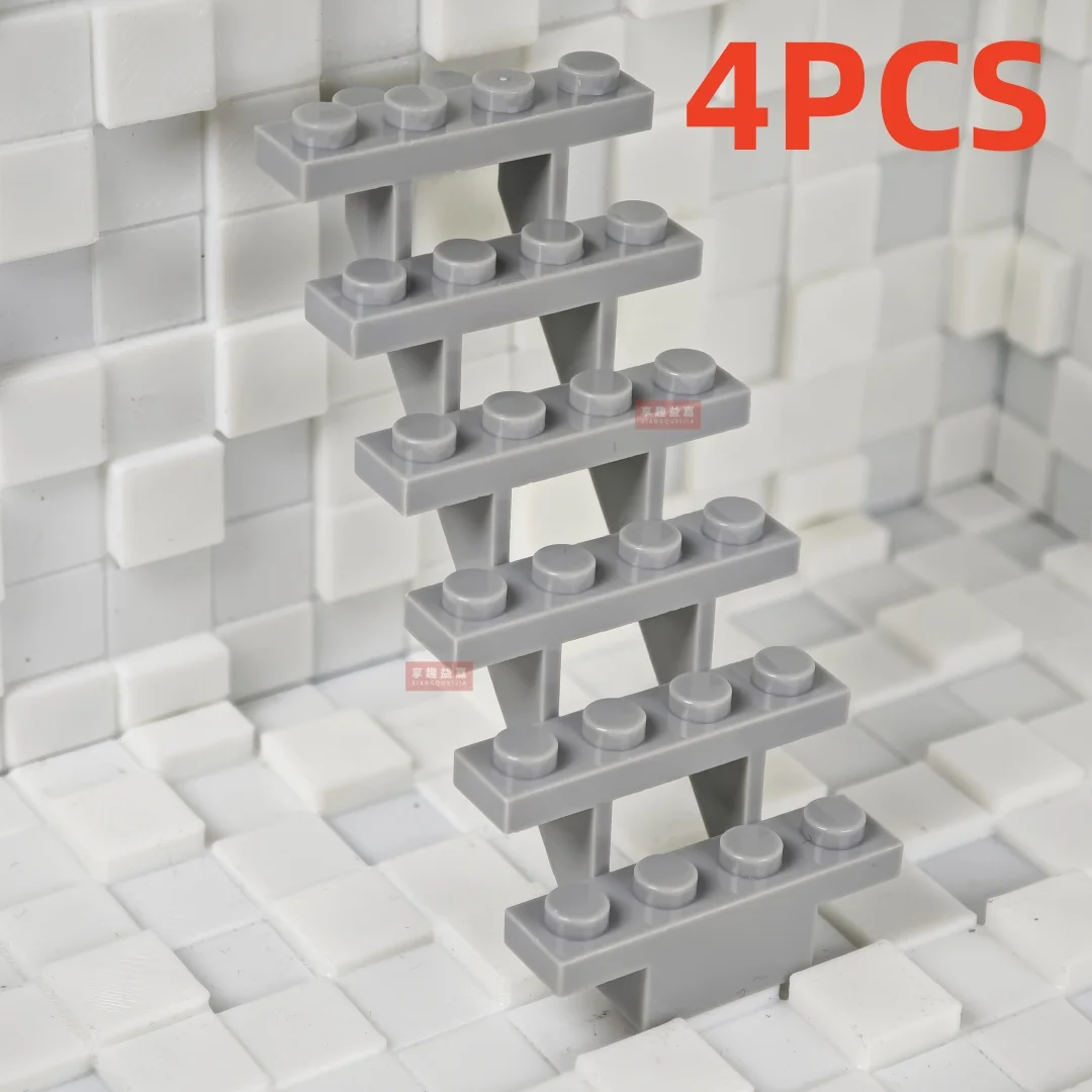 4 قطعة الطوب MOC الدرج 7x4x6 سلالم المنزل مستقيم مفتوح 30134 خطوات سلم وحدات بلدي مدينة بنة لتقوم بها بنفسك لعبة الطوب