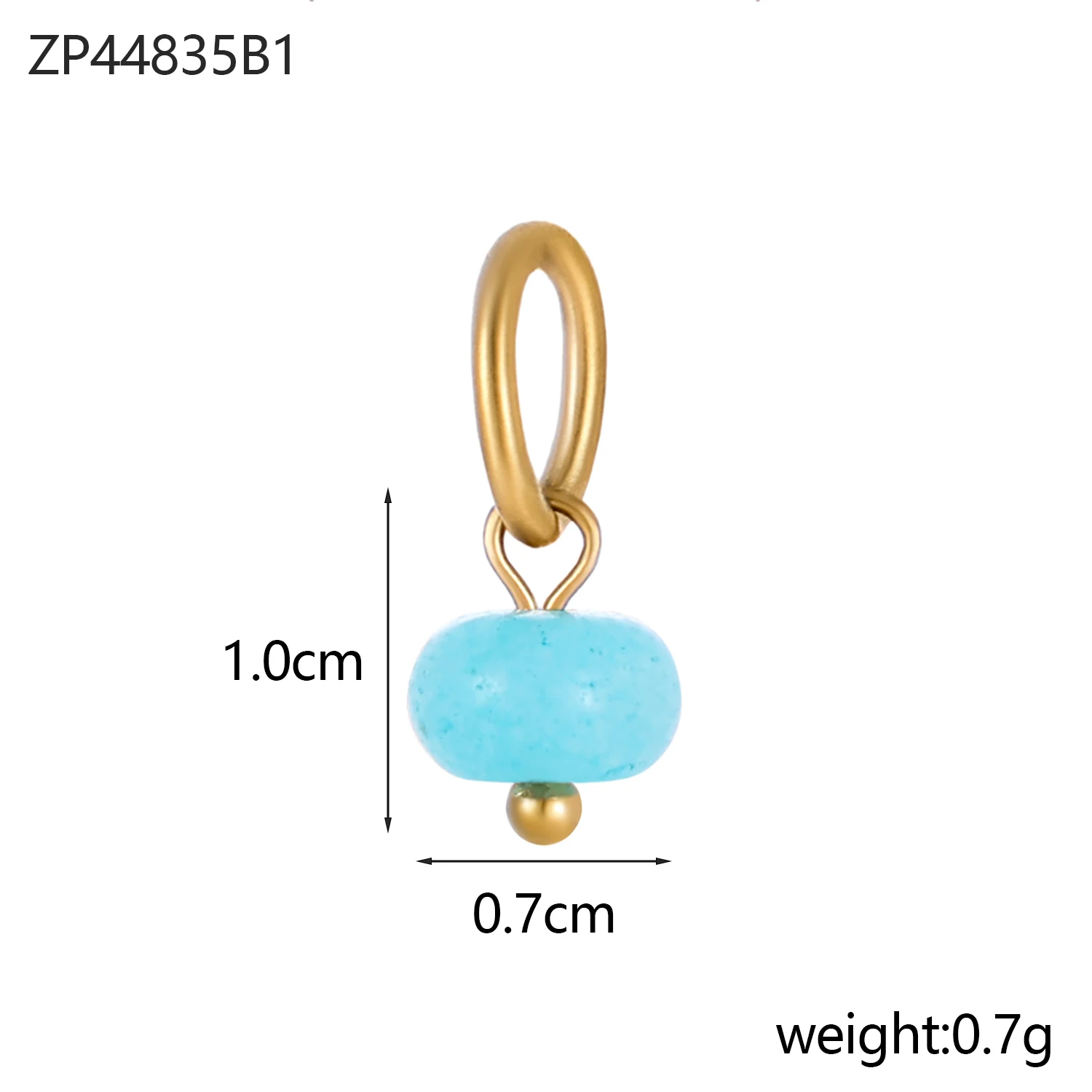 Naturstein Anhänger Edelstahl Charm Edelstahl Anhänger vergoldet DIY Schmuck Halskette Armband Schmuck Zubehör – Detail 6