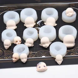 Ultra-light Clay Doll Silicone Face Mold Soft Clay DIY Cartoon Elf Clay Proportional Q Version Face Figure Human Face Mold