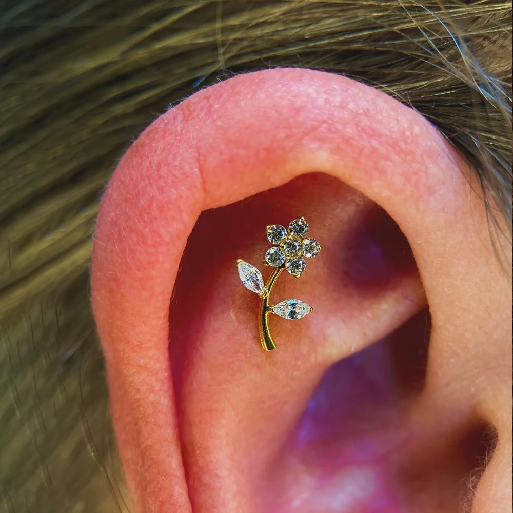 1PC Piercing Labret de Titânio - Conch Earring Hoop avaliação e preço