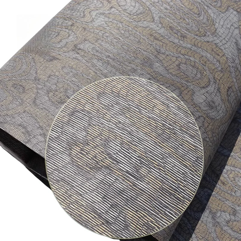 Reconstituted Engineered Wood Veneer with Serpentine Pattern,E.V.,Fleece Backing,1 Piece, for Furniture,Automotive & Home Decor