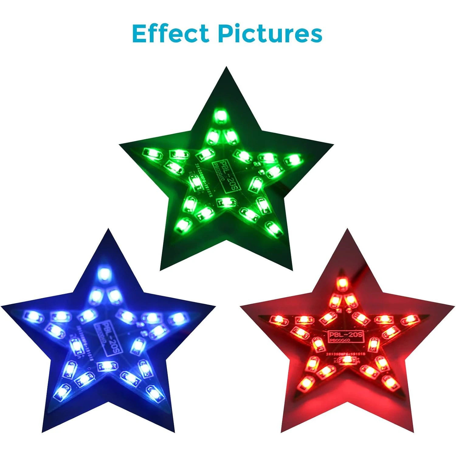 3-Set Star Shaped Breathing Light DIY Kit with PCB DC 4-6V Red Green Blue Gradient SMD/SMT LED Light for Christmas Soldering