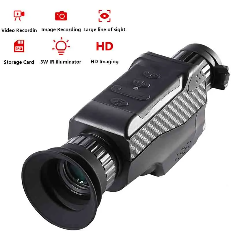 

Professional 1080P HD Digital Monocular Telescope 8X Zoom 200M 850NM Infrared Night Vision for Hunting Camping Video Recording