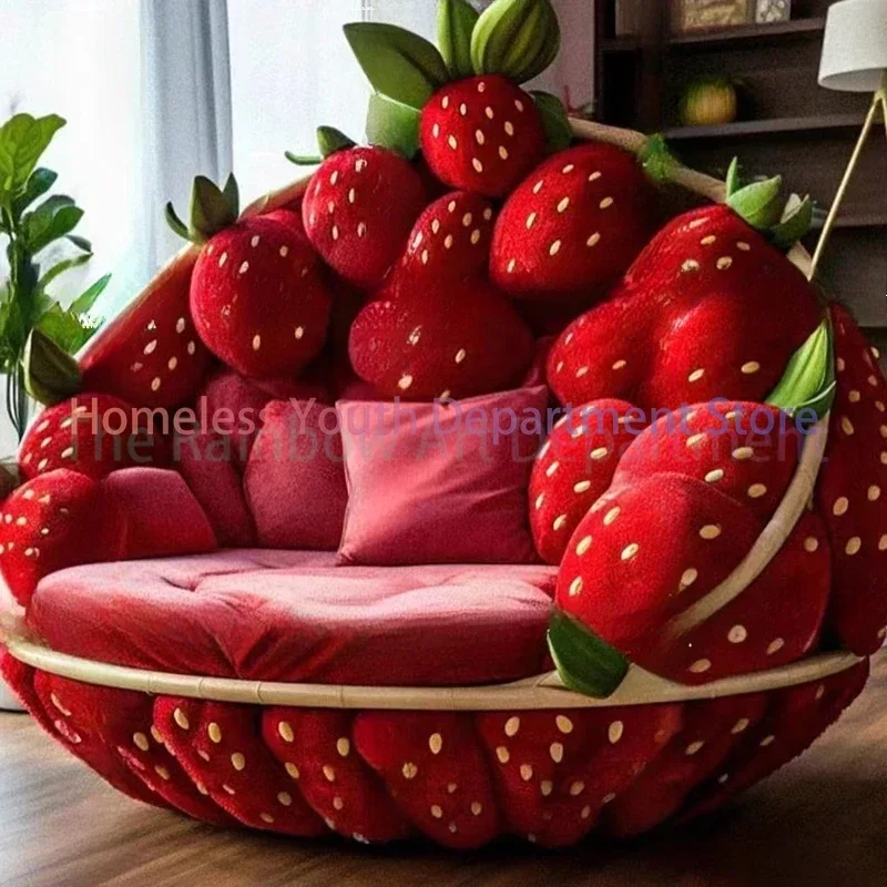 fruit watermelon orange sofa chair lazy tatami single double bedroom living room balcony creative personality fashion chair