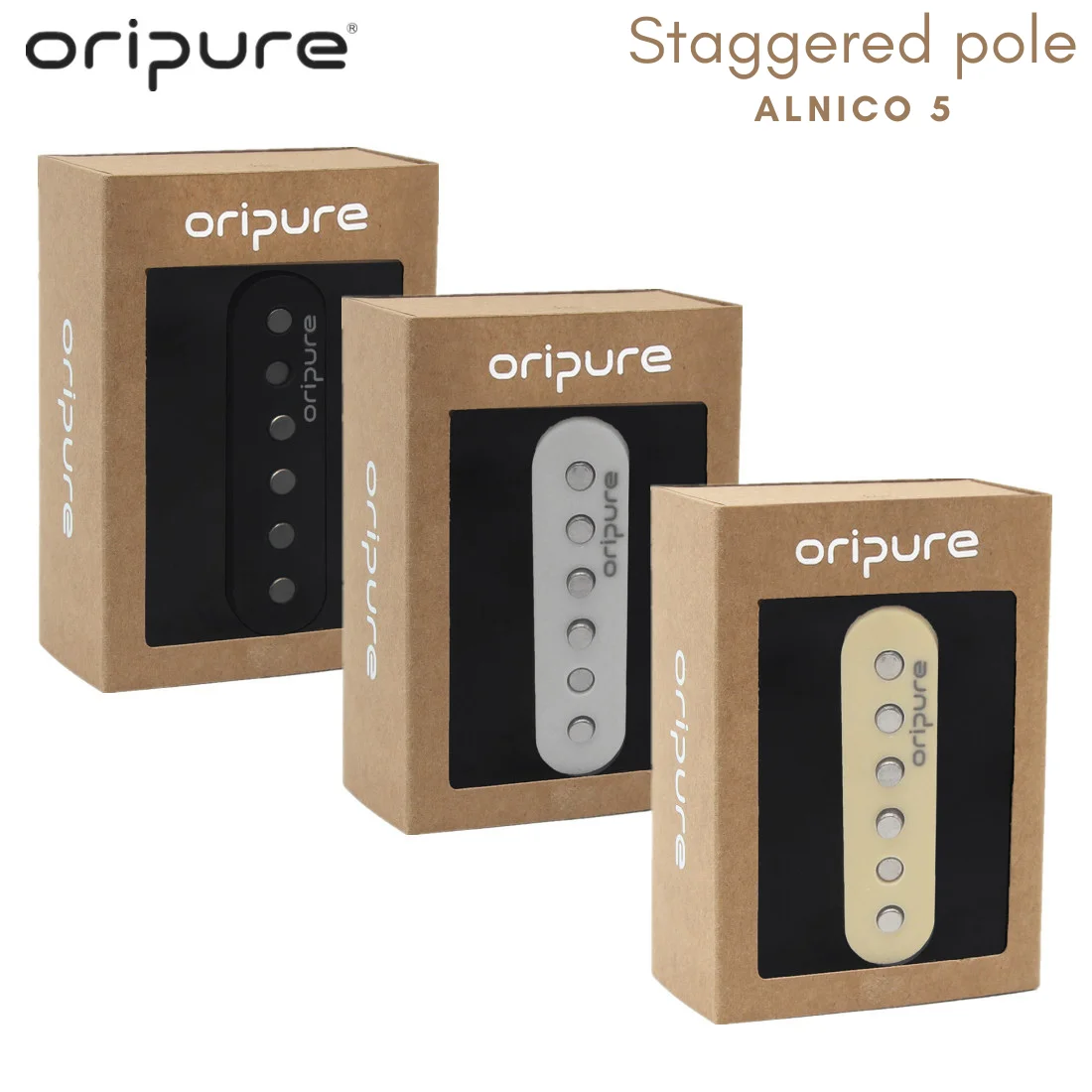 OriPure Vintage Staggered Pole Alnico 5 Single Coil Pickup TSF558 ST Guitar Parts,Neck/Middle/Bridge Pickup Choose