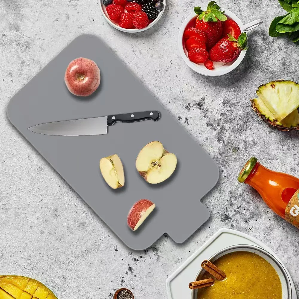 

Kitchen Utensils Silicone Foldable Chopping Board Non-Slip Durable Cutting Board Reusable Cutting Mat Outdoor