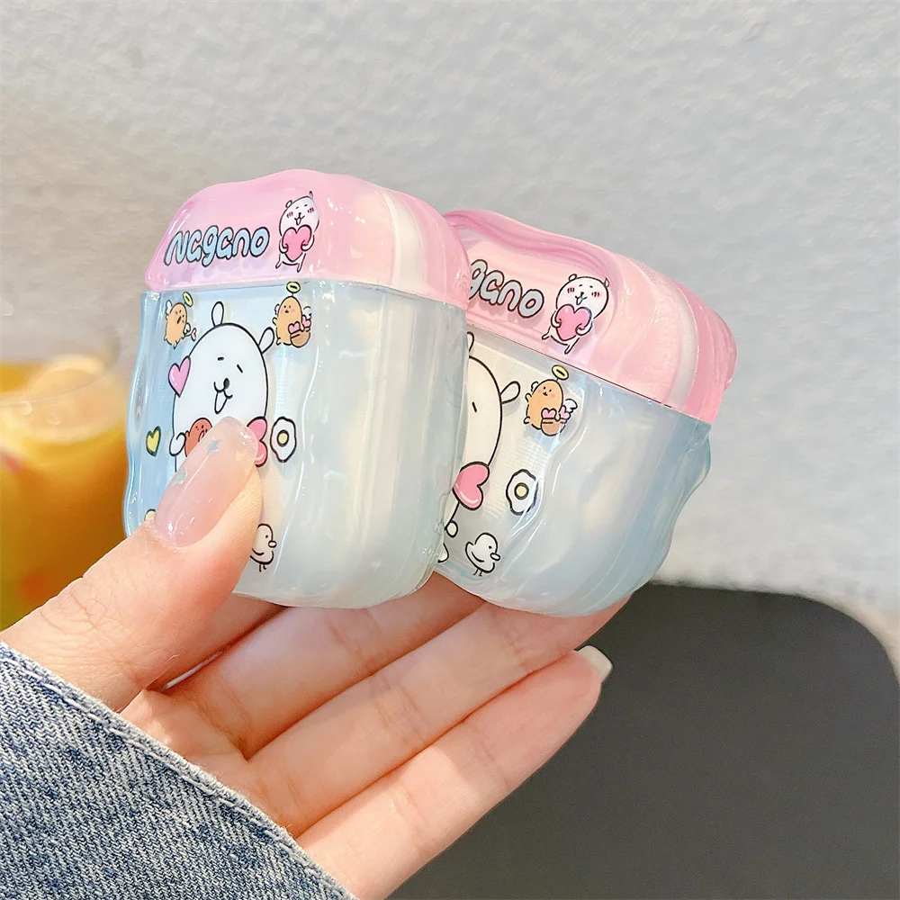 한국 INS 귀여운 백곰 헤드폰 케이스 에어팟 4 3 2 에어팟 프로 2 커버 이어폰 실리콘 귀여운 펀다 보호 커버