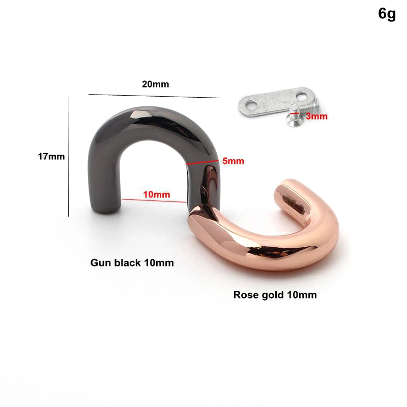 5PCS Wallet Bag U-shaped Arch Bridge Connector Metal Buckle Screw Modification Buckle Removable Women's Bag Accessories