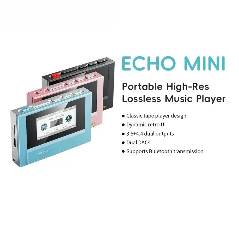 

【Best-selling】SnowSky/FiiO Echo Mini HiFi Bluetooth MP3 Pure Music Player, 15Hours Playback, 3.5mm/4.4mm Headphones Output