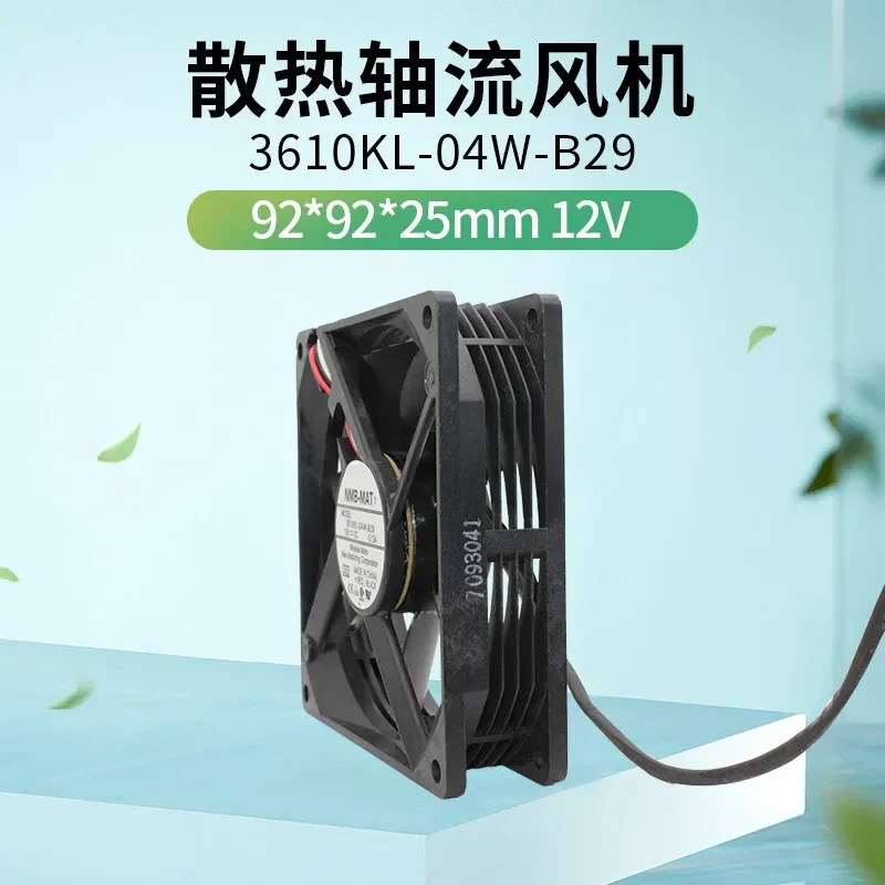 for 3610KL-04W-B29 NMB cooling fan 9025 12V 0.12A 3-wire speed sensing silent projector fan 9CM