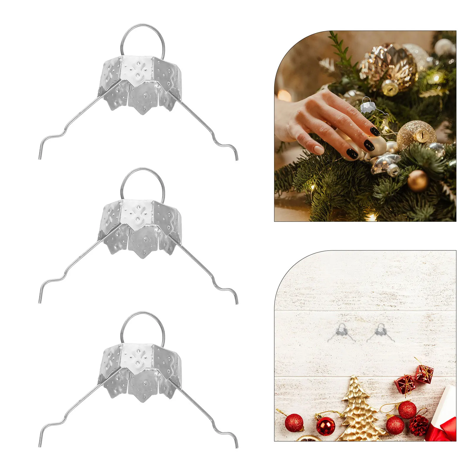 

100Pcs Christmas Ornament Caps Round Plastic Replacement Bauble Tops for Tree Decoration DIY Xmas Hanging Vintage Ornament Caps