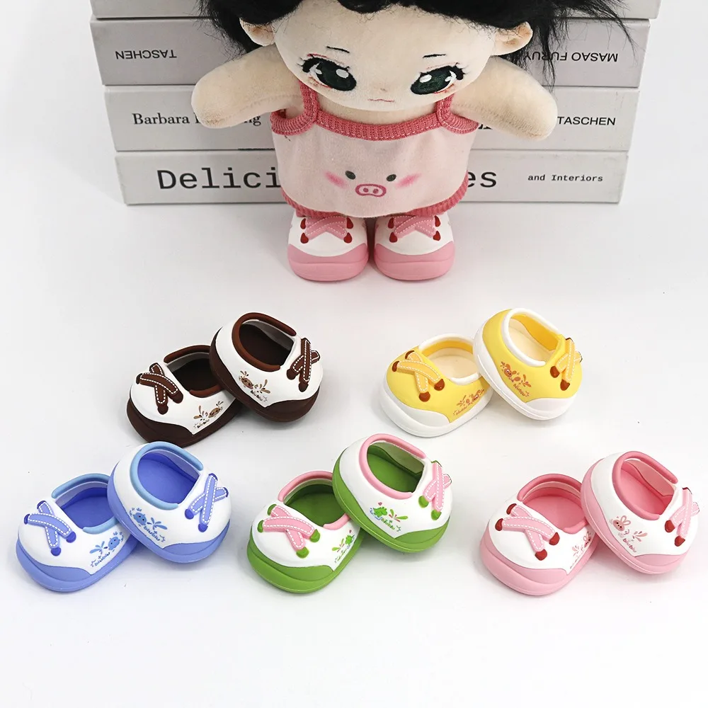 Doll Walking Shoes Cute Animal Doll Shoes 20cm Cotton Doll Soft Rubber Shoes Doll Accessories Sports Shoes Mini