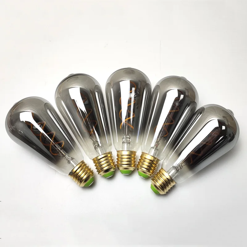 220V-250V 4W Led Retro Edison A110/G80/G95/G125/ST64 Bulb Room Chandelier E27 Spiral Tungsten Lamp Shop Decoration Lamp