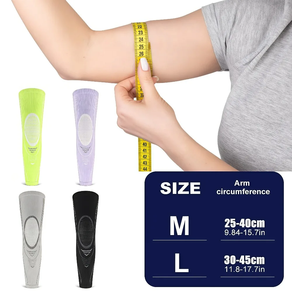 1-2Pcs Full Arm Compression Sleeves Breathable Elbow Brace Support for Men Women Sports Basketball Cycling Running Tennis Golfer view 6
