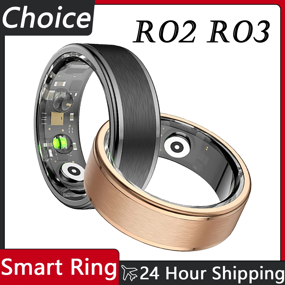 2024New R02 R03 SmartRing Health Monitor Fitness Tracker Ring IP68 Waterproof Sleep Exercise Monitor Smart Rings for Men Women