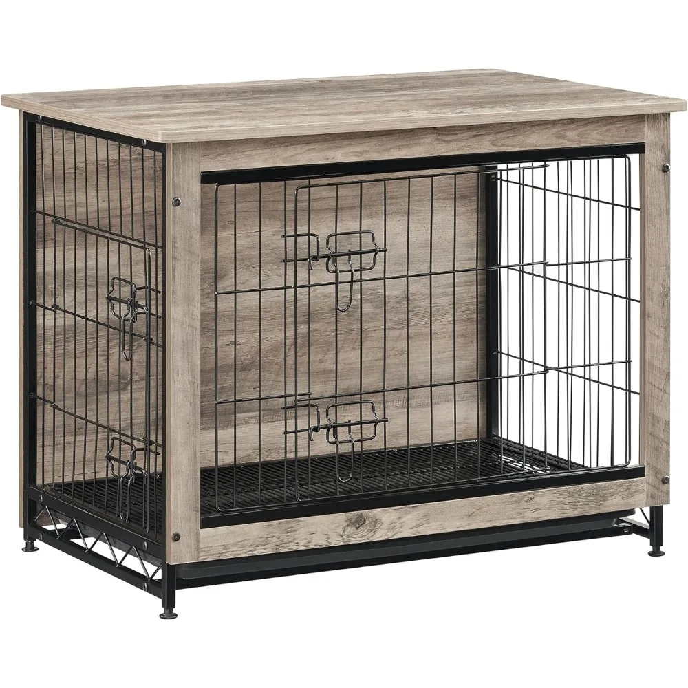 

Dog Crate Furniture, 32.5" Side End Table, Modern Kennel for Dogs Indoor up to 45 lb, Heavy-Duty Dog Cage with Multi-Purpose Re