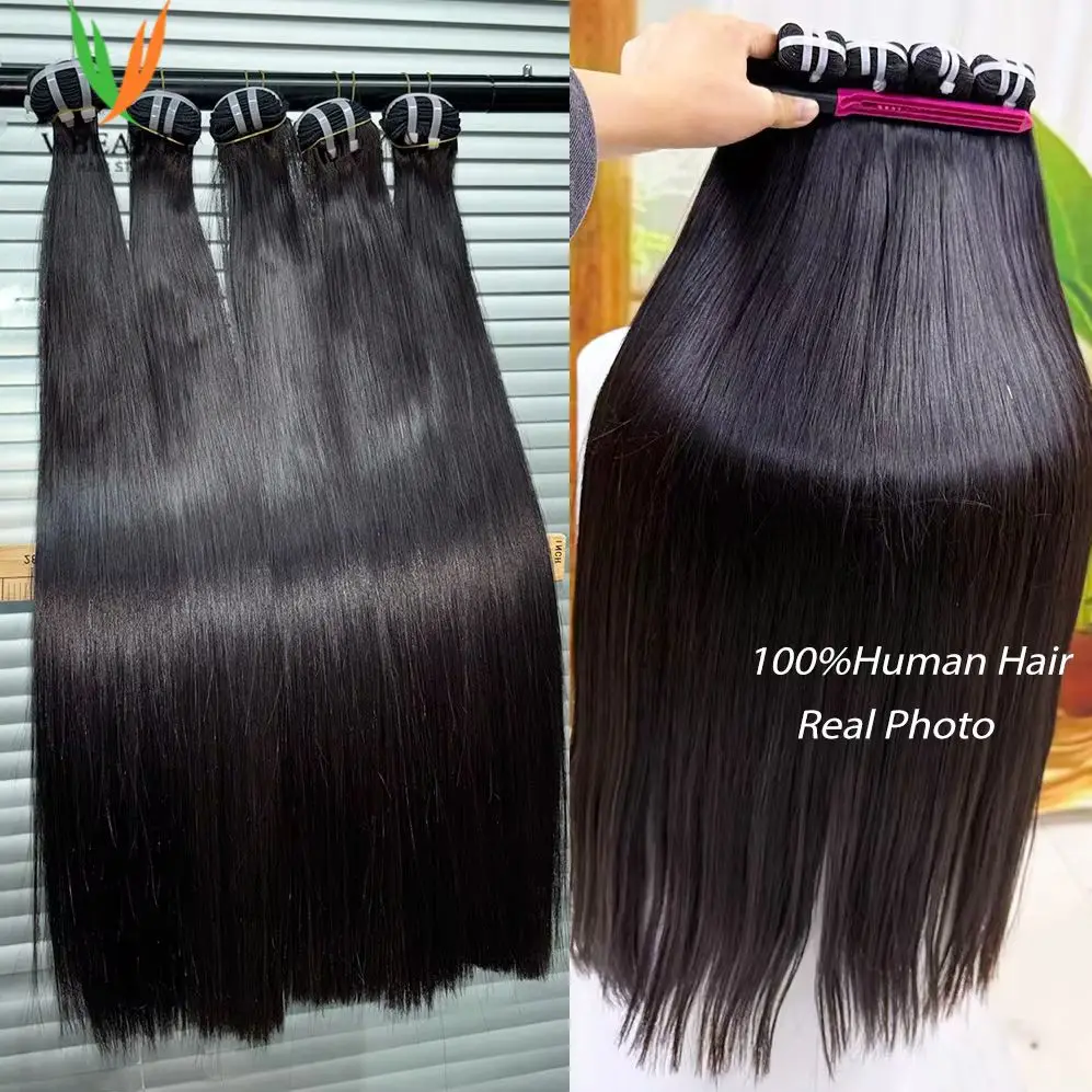 V Beauty الفيتنامية العظام حزم من شعر طبيعي مفرود 22 24 26 بوصة 100% حزمة شعر عذراء الخام غير المجهزة