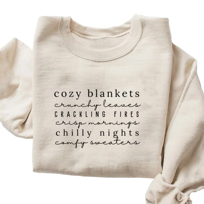 الخريف مريحة البلوز لطيف الخريف الخريف Crewneck البلوز الجرافيك هوديس طويلة الأكمام البلوز الملابس النسائية للجنسين هودي