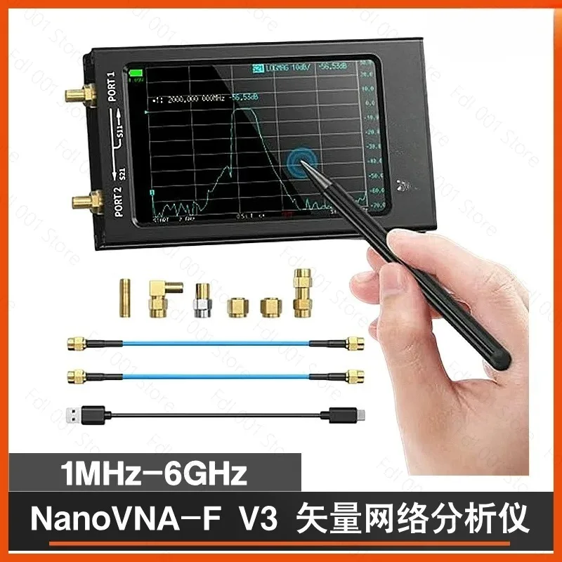 For VNA-F V3 6G Network Analyzer Portable Vector Network Analyzer 1MHz-6GHz Microwave VHF