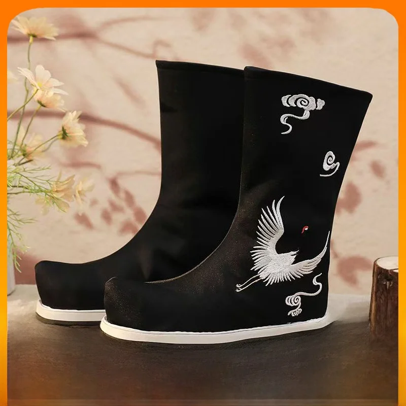 men's-height-increasing-boots-ancient-chinese-hanfu-cosplay-shoes-ming-dynasty-style-waterproof-rubber-sole-toe-up-stage-boots