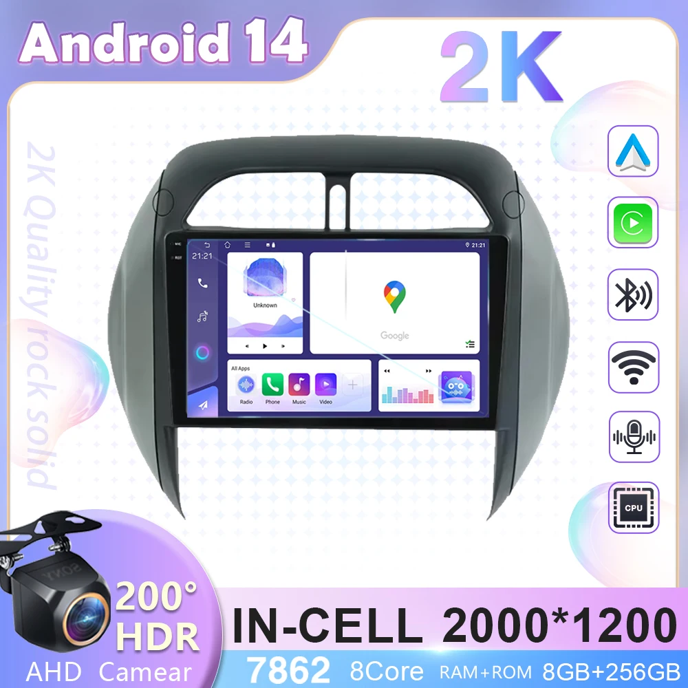 

Автомагнитола на Android для Toyota RAV4 RAV 4 2003 2004 2005, GPS-навигация, автомобильное радио, мультимедийный видеоплеер, стерео, BT, 5G, Wi-Fi, без DVD, типоразмер 2DIN