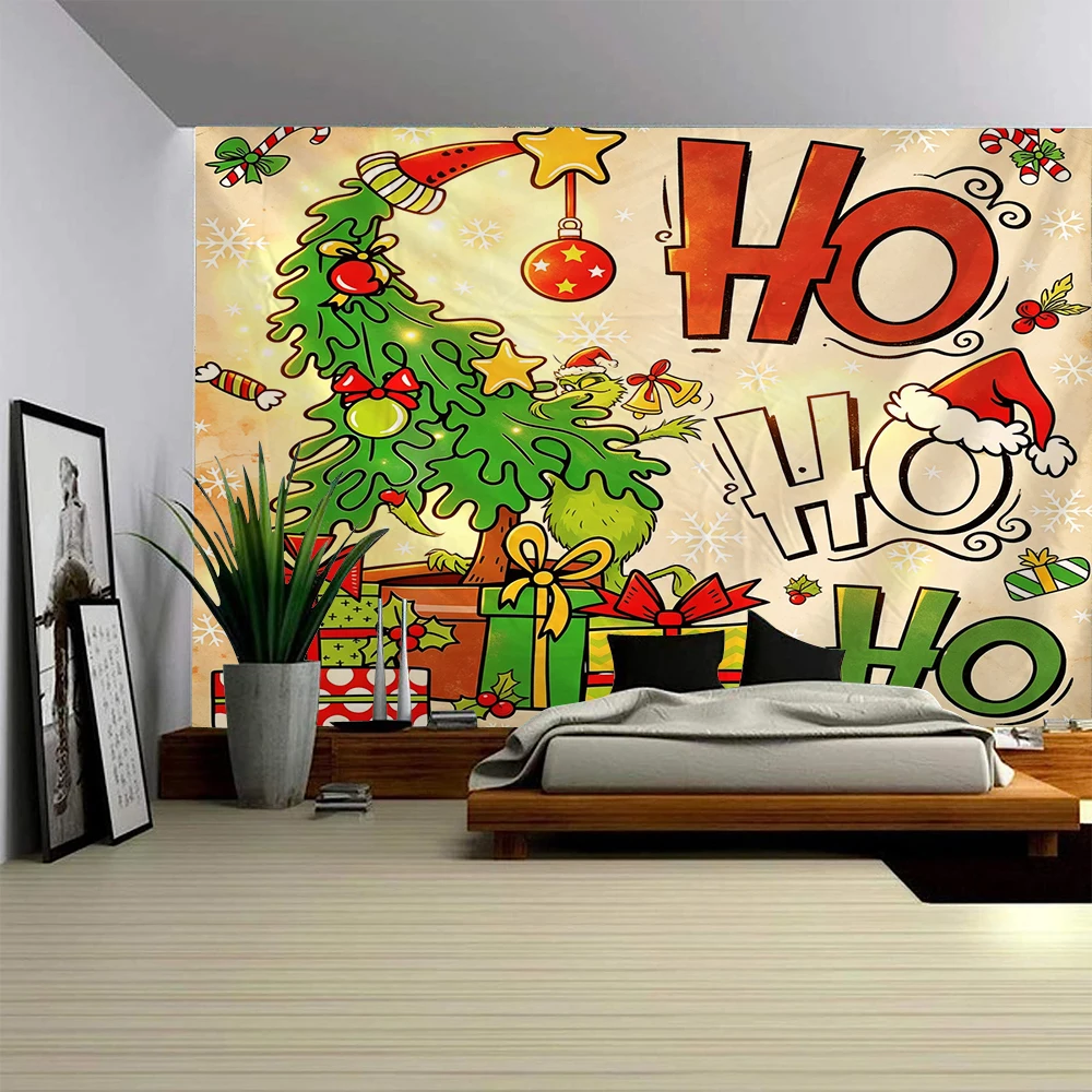 Beautiful Christmas Alphabet Christmas Party Christmas Home Background Wall Atmosphere Decoration Tapestry