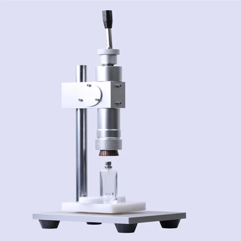 Sigillatrice per bottiglie di profumo tappatrice pneumatica manuale per bottiglie di penicillina liquida orale in alluminio