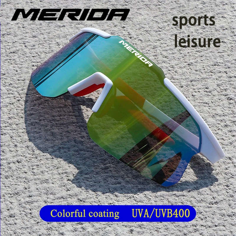 Merida-gafas de sol deportivas para hombre y mujer, lentes con protección UV400 para ciclismo de montaña y carretera, con estuche