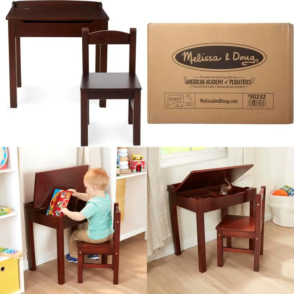 

Деревянный стол с отделкой под эспрессо, подъемной столешницей и соответствующим стулом