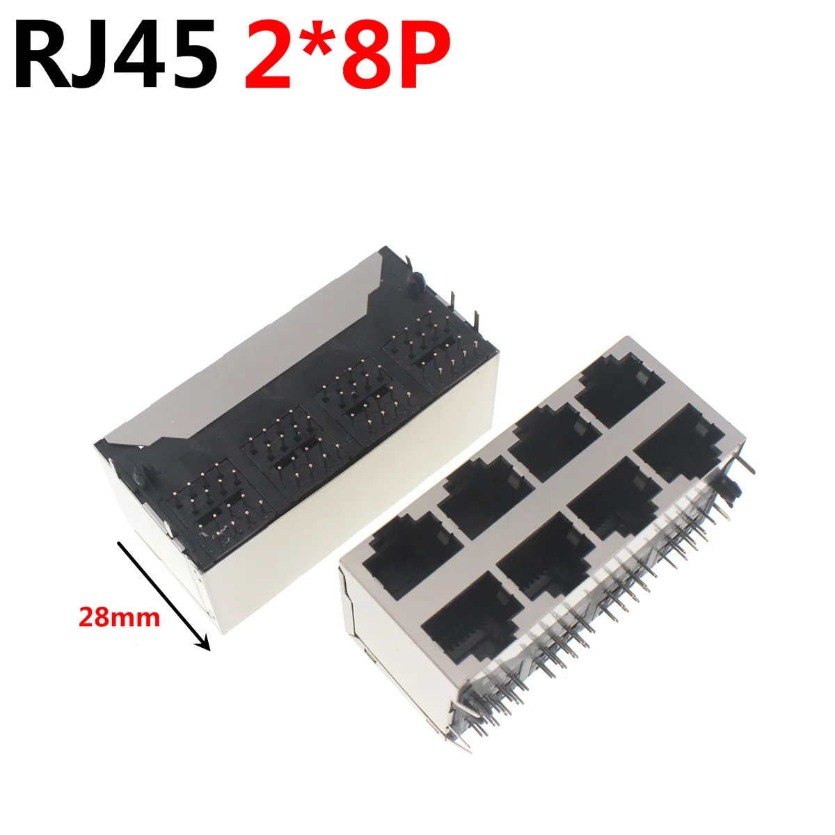 20/10/5/2pcs RJ45 Network Ethernet 8P 8C Female Socket Connectors 8Pin USB 2X4 1X4 2P 4PPCB Mount RJ45 8P8C Single Network Port