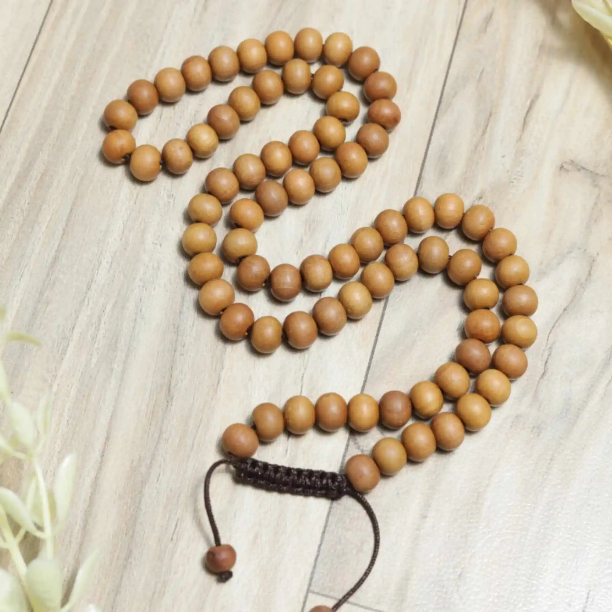 8mm Natural Aromatic brown round Sandalwood bracelet Taseel Energy Meditation Relief Calming Lucky Healing Handmade Stress Diy