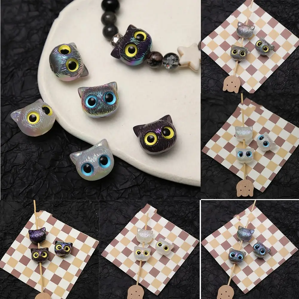 3 pz/borsa acrilico Big Eyed Cat Beads accessori fai da te artigianato fai da te perline distanziatrici allentate Design del fumetto materiale del braccialetto fatto a mano