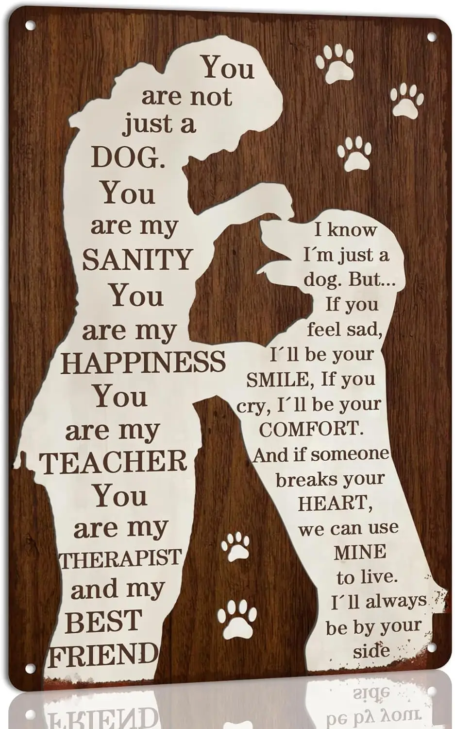 Dog and Girl Vintage Metal Tin Sign Retro Poster Love Wall Art Decor For Home Farmhouse Living Room Gifts Pet